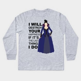 Regina Mills - Destroy Your Happiness Kids Long Sleeve T-Shirt